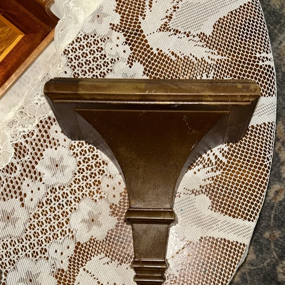 1996 vintage MCM Home interiors Gold Wall Shelf